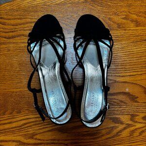 Rose Petals by Walking Cradles microfiber dress sandal in black, Size 13M